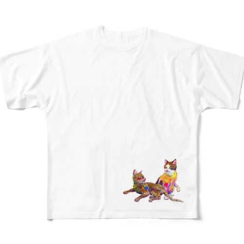 フルグラフィック猫2 フルグラフィックTシャツ