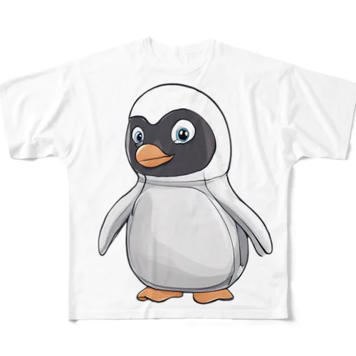 可愛いペンギンさん フルグラフィックTシャツ