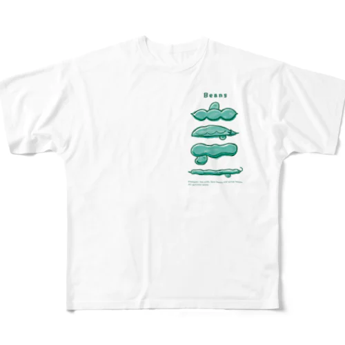 夏のbeansさん2 フルグラフィックTシャツ