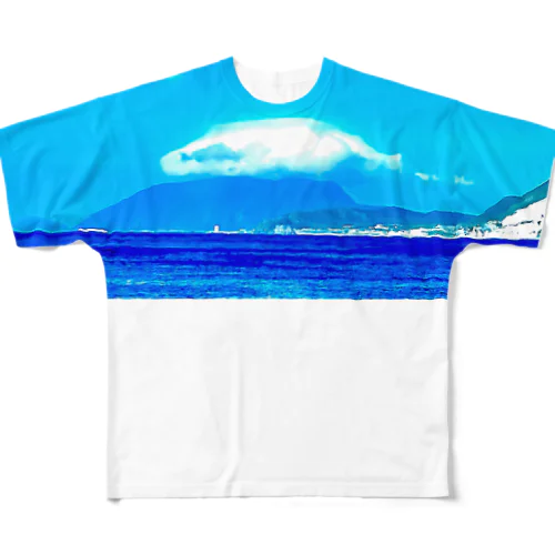 ゆるやかな島 All-Over Print T-Shirt