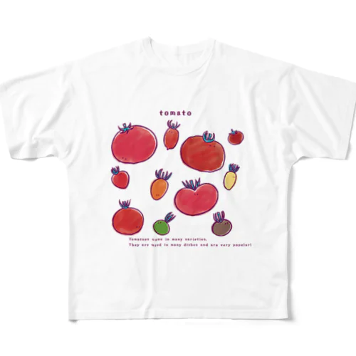 夏のtomatoさん2 フルグラフィックTシャツ