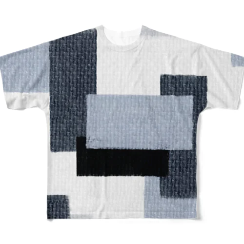 Denim Block Art . All-Over Print T-Shirt