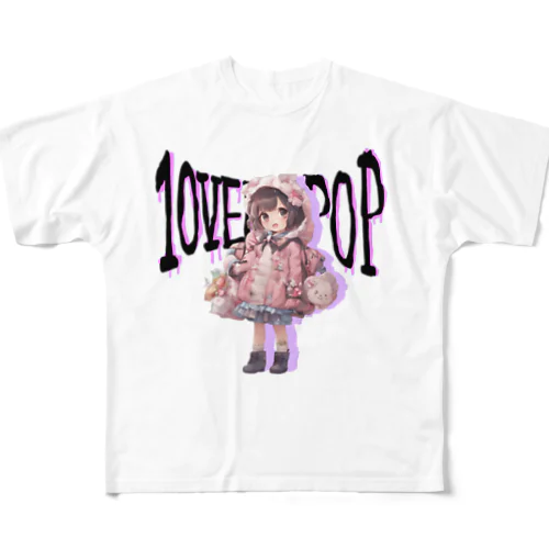 【1OVEVRS POP】kohine ver フルグラフィックTシャツ