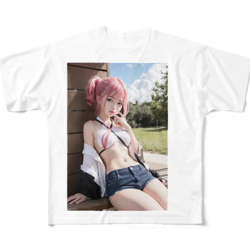 美少女 All-Over Print T-Shirt