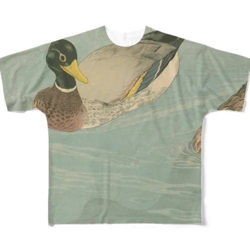 水鳥（鴨） フルグラフィックTシャツ