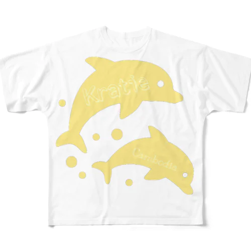 【かわイルカとクラチェ〜黄色🐬✨〜】 フルグラフィックTシャツ
