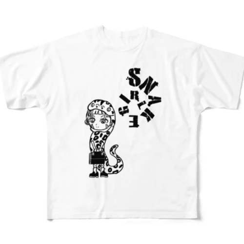 SNAKEGIRL フルグラフィックTシャツ