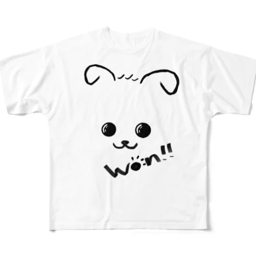 わんこA♡won!!バージョン フルグラフィックTシャツ