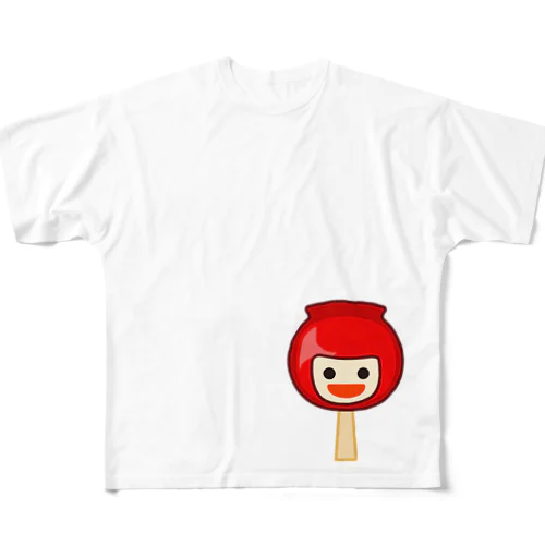 りんご飴っ子 壱 ヘッド ポイント フルグラフィックTシャツ