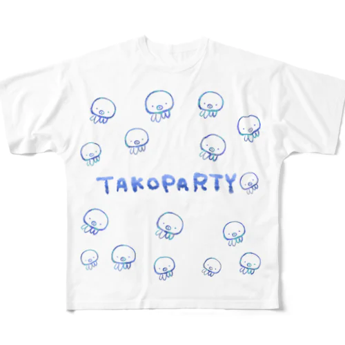 🐙 TAKO PARTY 🐙 フルグラフィックTシャツ