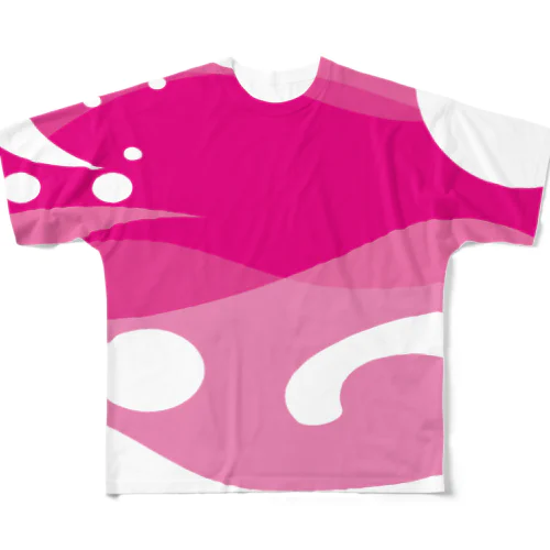 ピンクPINK All-Over Print T-Shirt