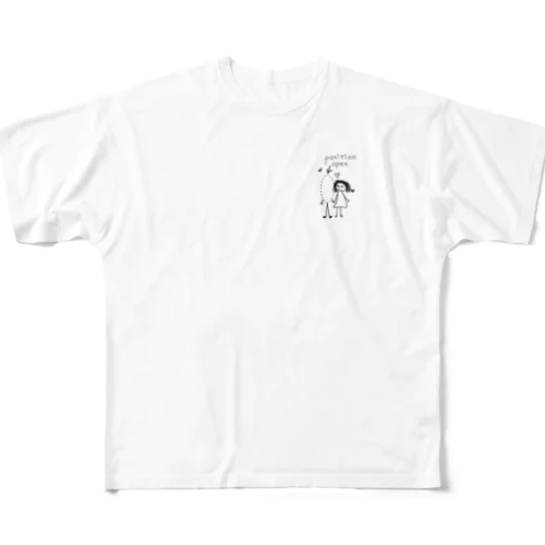 彼氏募集T-シャツ（控え目） All-Over Print T-Shirt