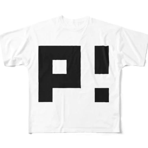 ピコピコ1文字ロゴ フルグラフィックTシャツ