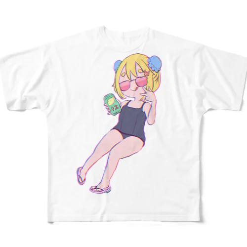 みノノンママTee”summer” All-Over Print T-Shirt