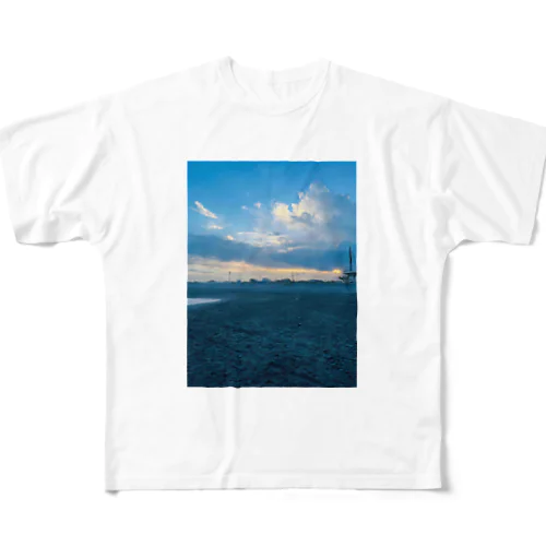 九十九里浜　浜辺 フルグラフィックTシャツ