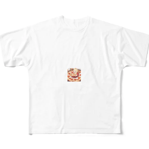 ピザを食べるデブ All-Over Print T-Shirt