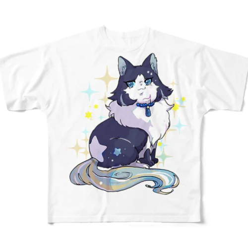 流星猫のみゃーさん All-Over Print T-Shirt