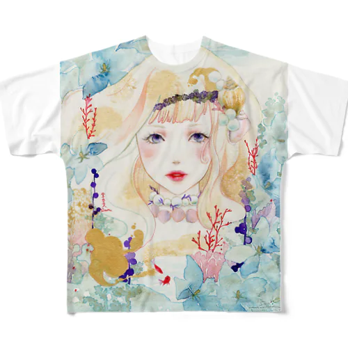 [人魚姫　特別な普段 / as usual,special ] フルグラフィックTシャツ