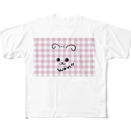 わんこA♡ギンガム All-Over Print T-Shirt