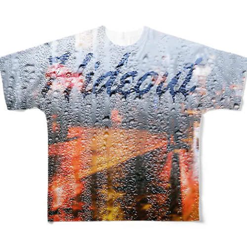 映えT-雨 フルグラフィックTシャツ