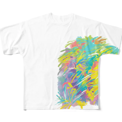 ハッピーバカンス All-Over Print T-Shirt