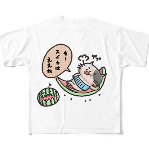 すいかだにゃん フルグラフィックTシャツ