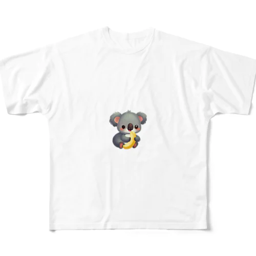 Banana & Koala（バナナ & コアラ） All-Over Print T-Shirt