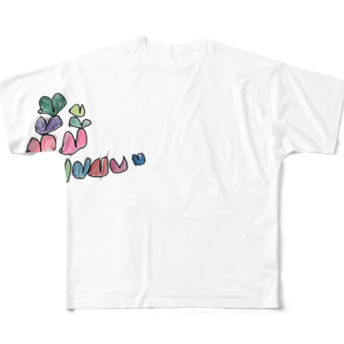 カラフルハート フルグラフィックTシャツ