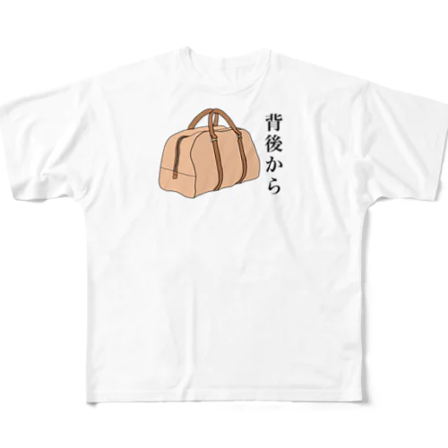 背後から フルグラフィックTシャツ