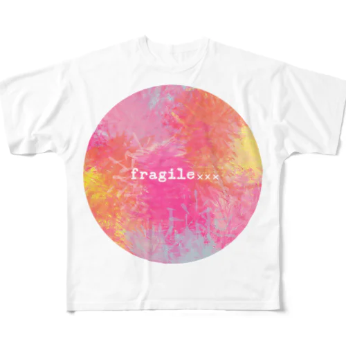 fragile×××〇 フルグラフィックTシャツ