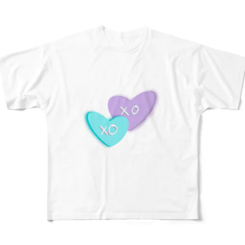 xoxo シンプル　ハート　デサイン All-Over Print T-Shirt