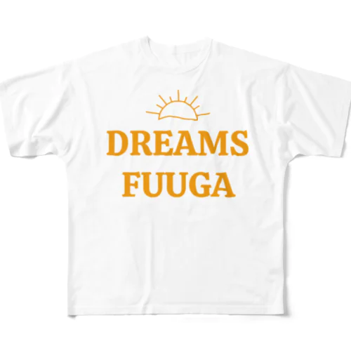 Dreams Fuuga オレンジ文字＆裏アイスクリーム All-Over Print T-Shirt