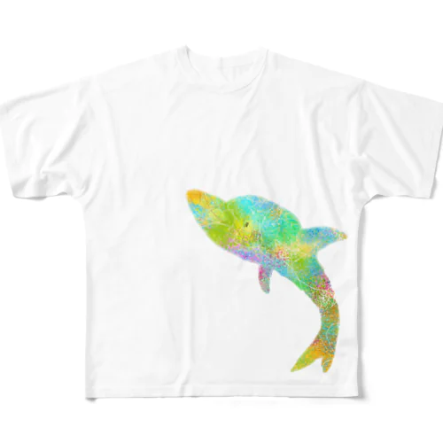 イルカ 풀그래픽 티셔츠