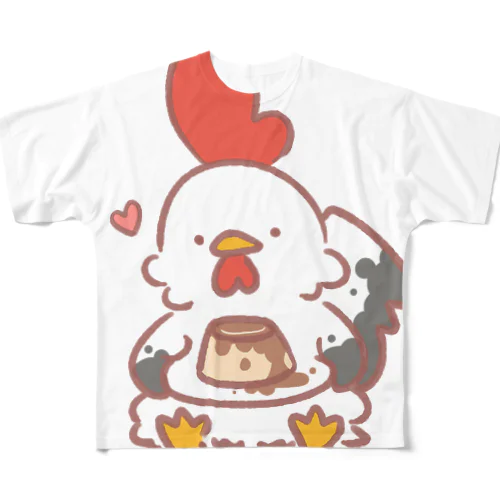 にわとりプリン All-Over Print T-Shirt