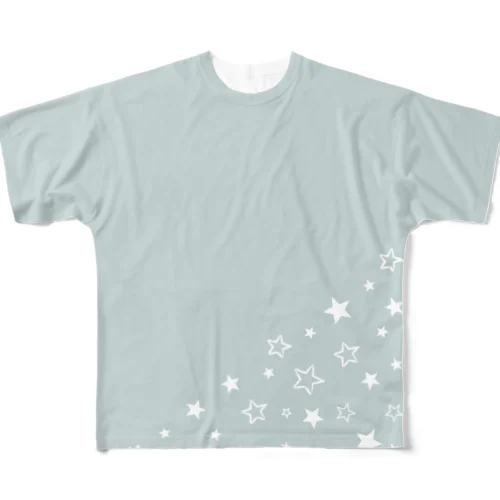 STAR LIGHT Tシャツ ブルー 풀그래픽 티셔츠