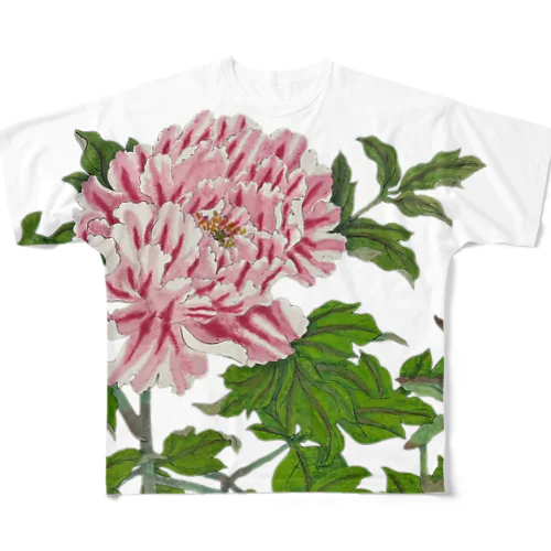 牡丹 All-Over Print T-Shirt