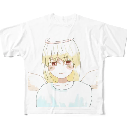 困り顔天使ちゃん All-Over Print T-Shirt