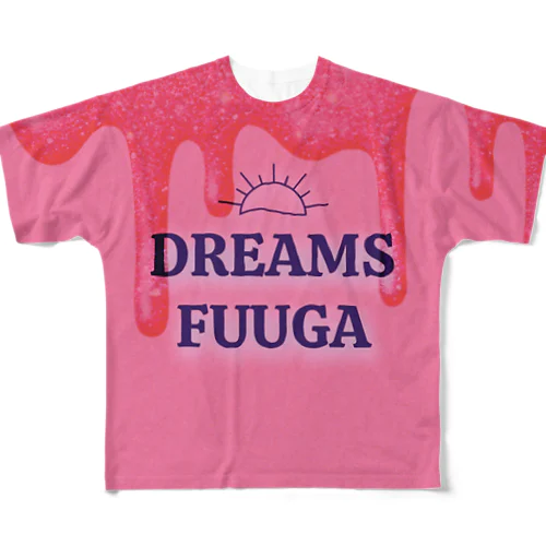 Dreams  Fuuga ピンク フルグラフィックTシャツ