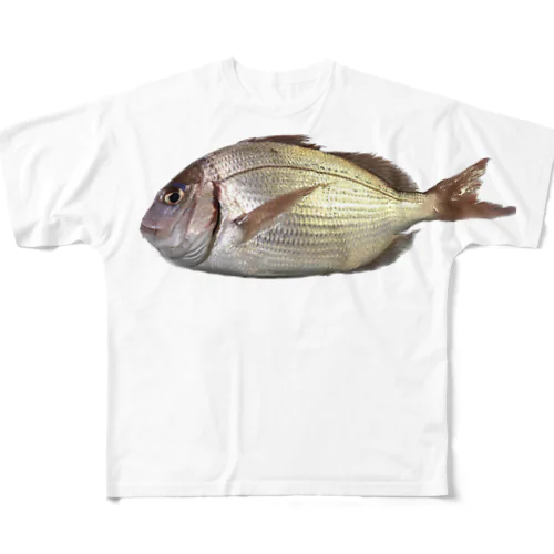 相模湾で釣りタイ フルグラフィックTシャツ