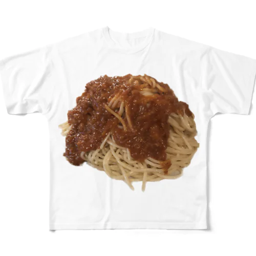 名店っぽいわんぱくミートソースパスタ All-Over Print T-Shirt