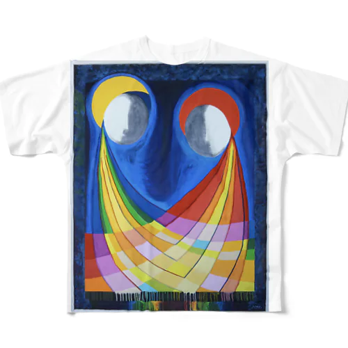月と太陽 All-Over Print T-Shirt