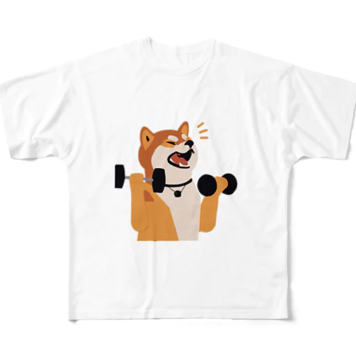 パンプアップ柴Hachi All-Over Print T-Shirt