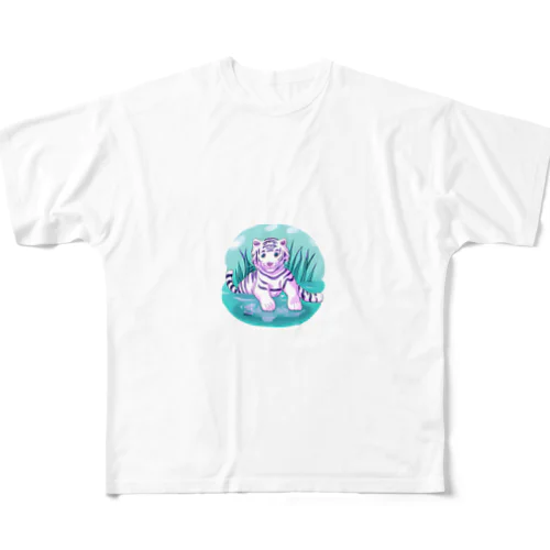 White Tiger Baby Sigi All-Over Print T-Shirt