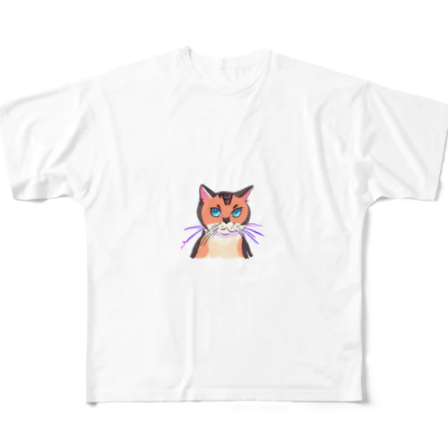 かわいい猫　ティナちゃん フルグラフィックTシャツ
