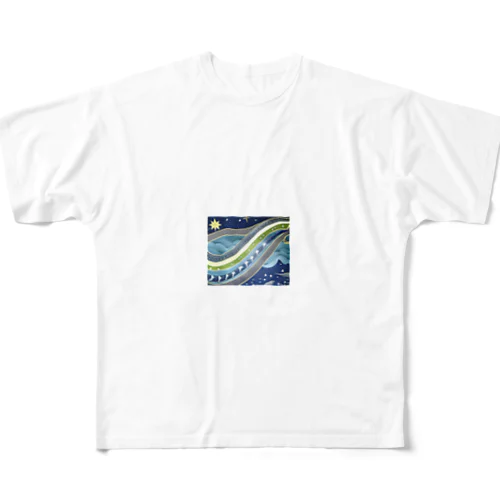 ウミヘビ座 フルグラフィックTシャツ