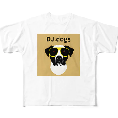 DJ.dogs dogs 7 フルグラフィックTシャツ