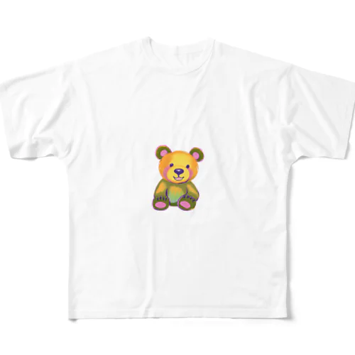 かわいいくまのイラストのグッズ フルグラフィックTシャツ