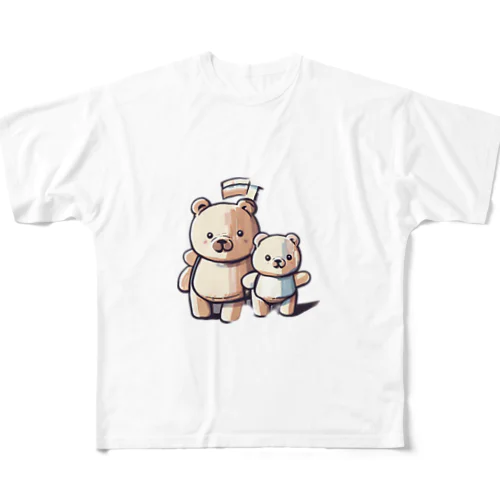 くまちゃんズ フルグラフィックTシャツ