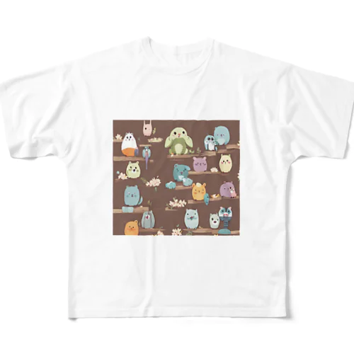 不思議アニマルズ All-Over Print T-Shirt