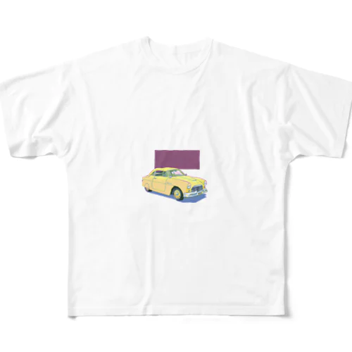 クラシックカー フルグラフィックTシャツ